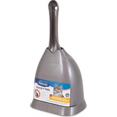 Petmate Scoop N' Hide Cat Litter Scoop with Discreet Litter Scoop Holder Brushed Nickel, 1개