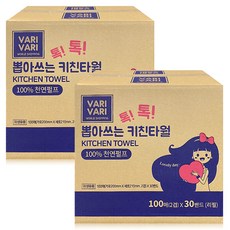 바리바리 톡톡 뽑아쓰는 키친타올 리필, 100매, 60개