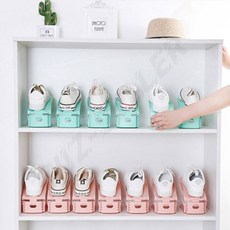 3단 논슬립 현관 신발장 정리대 슈즈렉 거치대 간이 수납, 민트, 블루, 핑크, 1개