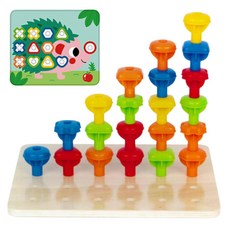 키즈 창의놀이 기하모양 페그퍼즐 원목완구 어린이집 크리스마스선물 병원