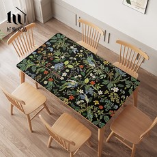 好物良品 軟玻璃防燙防刮隔熱桌墊 PVC餐桌墊, 1個, 繁花秘境,60x120cm