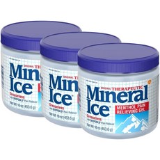 Mineral Ice 미네랄 아이스 통증 완화 젤 크림 16oz 454g 3개