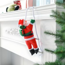 Ju and Ji 爬梯子的聖誕老人公仔裝飾, 1個, 混合顏色, 12 x 36 cm