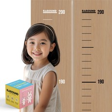 라라운드 자체제작 부착 쉬운 도톰이 투명 키재기 스티커 200cm, 투명 화이트