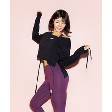커버업 요가 필라테스 요가복 긴팔 필라테스복 상의 여성 운동복 크롭 타이 멀티웨이 티셔츠