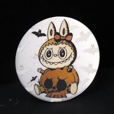 鈦片工坊 LABUBU 萬聖節系列 鈦片雷雕反光片, 1個, 原色,15mm