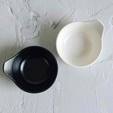 콩콩 손잡이 그릇 식기, 크림