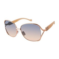 Jessica Simpson 오버사이즈 스퀘어 선글라스 실버 & 화이트.