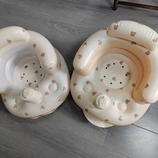 寶寶充氣學坐椅 嬰兒防摔學坐沙發 戶外家用加厚寶寶學坐椅 洗澡坐椅, 熊頭+保護脊柱+2月-15斤