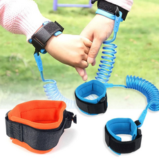 유아 안전팔찌 어린이 손목줄 스프링 리드줄 보호 연결끈 분실방지 팔찌 키즈 식별팔찌, 랜덤발송