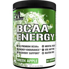EVLUTIONNUTRITION BCAA補充粉 青蘋果風味, 1個, 291g