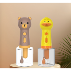 우주나라 캐릭터 무선 버블메이커 자동거품기, 1개, 브라운거품기