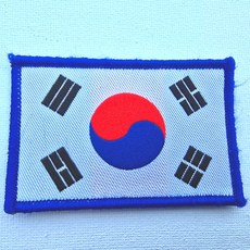 태극기 와펜 패치 자수 벨크로형식 미국국기 벨크로무료제공