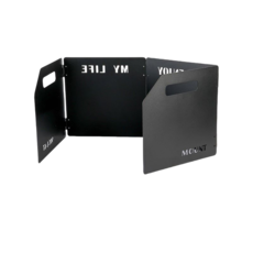 캠핑 접이식 알루미늄바람막이 접이식 가스버너바람막이 화로바람막이, 4개, 블랙