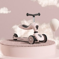 스타일닥터 2in1 킥보드 클래식 유아킥보드 접이식킥보드 수동 두발킥보드, 분홍색, 1개