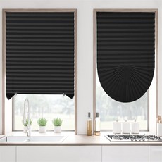 셀프 블라인드 무드랩 붙이는 90x150cm 암막형 블랙 무타공 커튼 커머스픽301