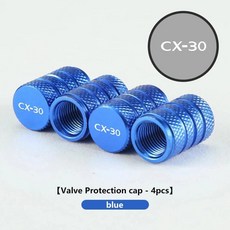 자동차 휠 타이어 밸브 캡 스템 에어더스트 방수 악셀라 데미오 아텐자, 23. MAZ-A2W-blue-4PCS-, 1개