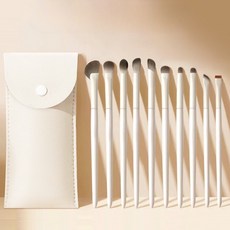 파머이 초보자 디테일 메이크업 브러쉬 10종 세트 파우치, 1개, 베이지