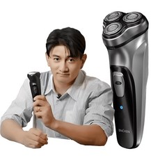 映趣 Blackstone 三刀頭刮鬍刀 - 吳奇隆推薦 台灣公司貨 可水洗, 1個, 黑色