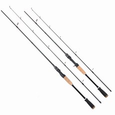 碳素路亞竿硬調插節竿 1.65米/1.8米/2.1米/2.4米/2.7米 鐵板竿 釣魚竿 萬用船釣海釣溪釣磯釣, M 調槍柄,1.8