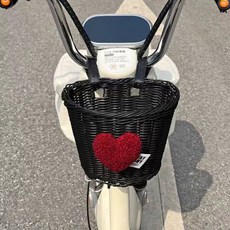 자전거 바구니 라탄 바스켓 걸이식 앞 짐 시장 장바구니 전기 수납 핸들 스쿠터, A