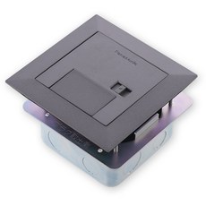 國際牌 地板插座 地插 安裝框架 超薄地板插座 鋁合金材質 高質感, 1個, 銀灰色薄型地板插座安裝框架