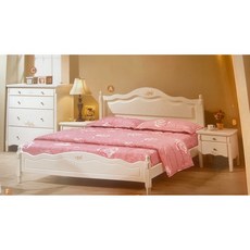 鄉村彩繪實木雙人床 台灣製造 實木床板 雙人床架 臥室家具 實木床