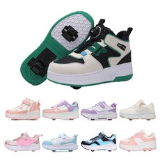 PHTEER 롤러슈즈 하이탑 바퀴달린운동화 롤러스케이트 2륜 T01, 1개, 녹색