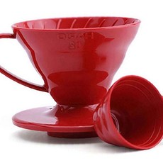 핸드드립퍼 하리오 레드 컬러 플라스틱 드리퍼 2~4인용 드립퍼