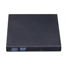 CD롬 플레이어 외부 CD DVD 드 휴대용 USB 2 0 컴퓨터 노트북 리더, 검은 색, 2) Black