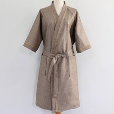 어메니티타올 프리미엄 호텔 목욕가운 업소용 마사지샵 피부샵 로브, 브라운, 1개