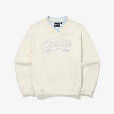 [휠라키즈] 브이넥 변형 맨투맨 (FK2POG3402F_CRM)