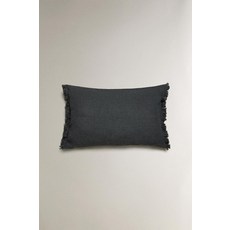 zara 자라 프린지 쿠션 커버 - 블루 / 그레이309168, 40 x 60 cm