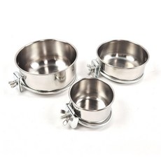 애니몰파크 앵무새 스텐 모이통 3종 급식기 밥그릇 먹이통 용품, 소형