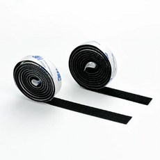 기프템 찍찍이 테이프 초강력 벨크로 1.3cm x 100cm 암수한세트, 1세트, 블랙