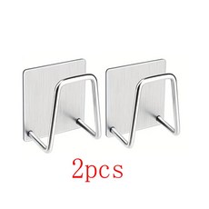 주방 싱크대 스폰지 스테인레스 스틸 정리함 홀더 수납 배수 2개 접착식, 2pcs