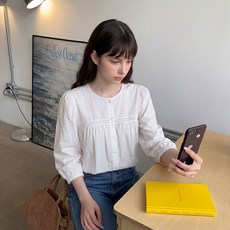 여성 퍼프 긴팔블라우스 하객룩 출근룩 데이트룩 오피스룩 러블리블라우스