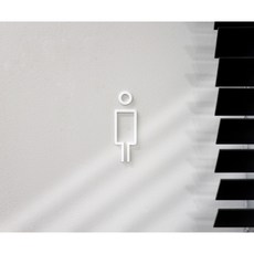 화장실표지판 남녀화장실 도어사인 화장실문패 아크릴스카시, 화이트 남