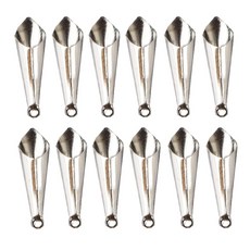 Mollensiuer 플라워 비즈 캡 길이 100개 실버 주얼리 제작용 DIY 공예 펜던트 목걸이 참 열쇠 고리 코스튬 장식 액세서리 실버, Mollensiuer 플라워 비즈 캡, 길이 100개,