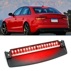 Abodvu 아우디 A4/A4 Quattro 2009-2015 S4 2010-2015와 호환되는 센터 브레이크 라이트 어셈블리 18개의 스몰 레드 램프 전구가 있는 세 번째