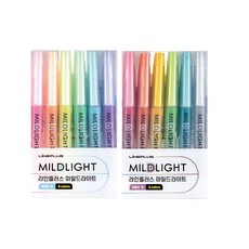 라인플러스 마일드라이트 형광펜 마일드쿨 6색, 1개