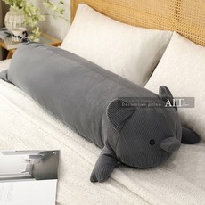 롱바디필로우 대형 동물인형, 다크 그레이