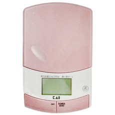 KAI 貝印 House 方型電子秤 最大計量 2kg 最小表示 1g, 粉色, DL-6337