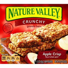 네이처 밸리 애플 크리스프 그래놀라 바 12개 바 8.9oz (2팩) Nature Valley Apple Crisp Granola Bar 12 Bars 8.9 Oz (2 Pack), 252g, 1개