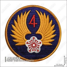 【ARMYGO】空軍第4大隊 (10cm) 部隊章模型，精緻收藏，重現歷史榮耀, 1個, 不車魔鬼氈