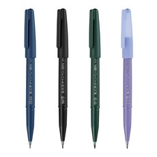 펜텔 붓문자 사인펜 XSESP15/붓펜 캘리그라피, XSESP15EFA-EF 극세/블랙