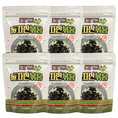 김자반 돌자반 맛있는 삼대가 삼대가김 삼김천하 김자반 돌자반볶음 돌자반 볶음, 6개, 40g