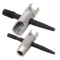 Easily 그리스 저크 도구 4방향 피팅 제거 및 설치 멀티 툴 0.6cm(1/4인치)-28 SAE 0.3cm(1/8인치)-NPT M10x1 M8x1 육각 사이즈 0.9cm(, Easily 그리스 저크 도구 4방향 피팅 제거 및 설