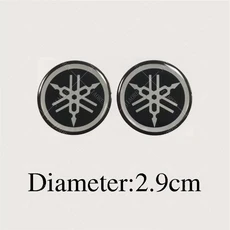 Yamaha 스티커 오토바이 로고 엠블럼 탱크 데칼용 3D 밝은 은색