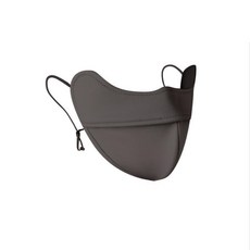 UPF50+ 冰絲防曬面罩帽 全臉防護 3D立體防蹭妝 騎行戶外透氣防風口罩 男女適用, 1個, 【3D防蹭妝錦綸短款】太空灰